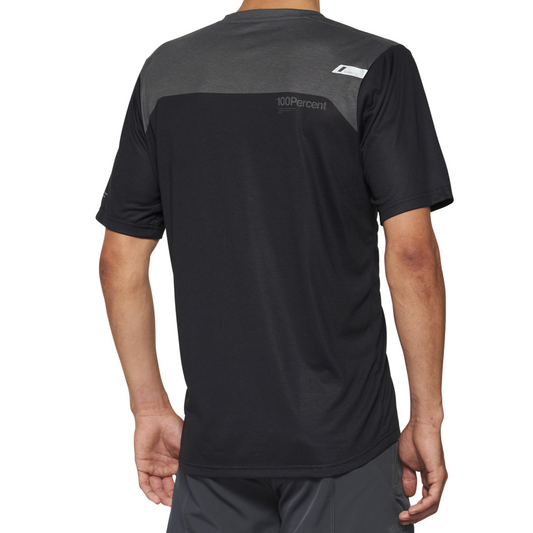100% AIRMATIC SHORT SLEEVE JERSEY BLACK/CHARCOAL - M 40014-00001