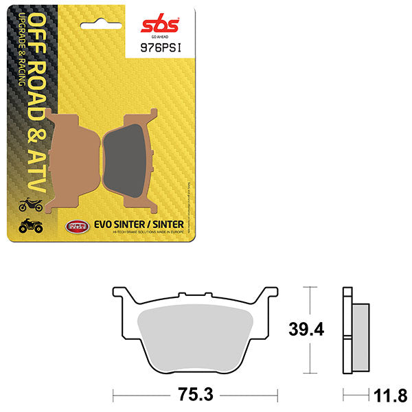 SBS EVO SINTER BRAKE PAD 6450976100