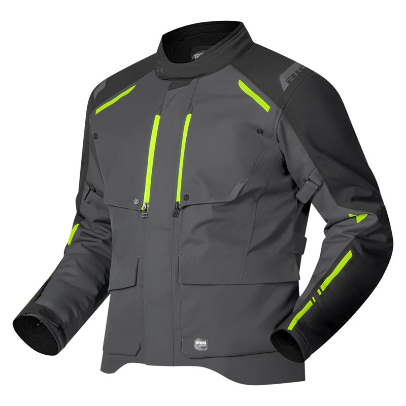 RICHA TAURUS JACKET BLACK/FLUO YELLOW L 1102100092-141RL000
