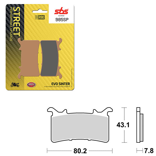 SBS SP EVO SINTER BRAKE PAD BMW 6390985108