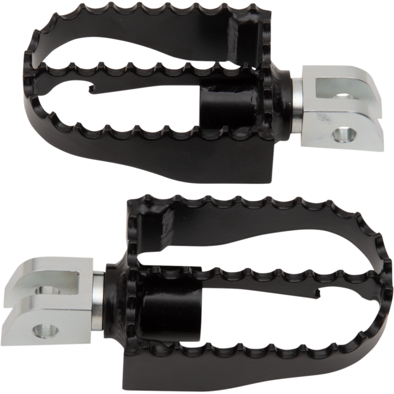 BURLY BRAND MX FOOTPEGS - DRIVER - BLACK/CHROME B13-1007B
