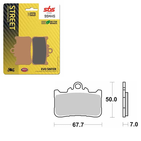 SBS PERFORMANCE HS SINTER BRAKE PAD 6250994100