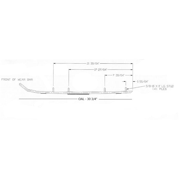 STUD BOY G-FORCE CARBIDE WEAR BAR,ARTIC CAT-R2076-90