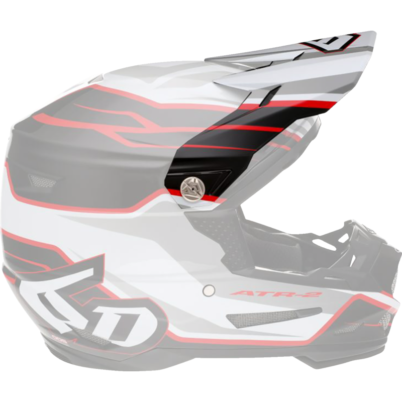 6D HELMETS VISOR ATR2 PHASE WT-RD 72-6099