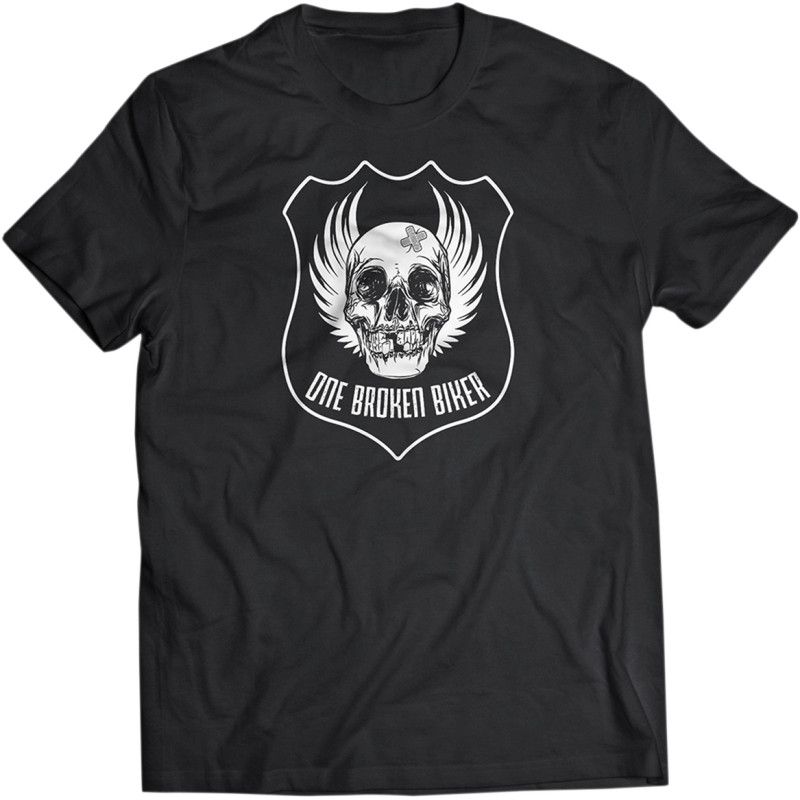 ONE BROKEN BIKER MENS TEE OG OBB LOGO BLK XL MTEEBLKOGLOGOXL