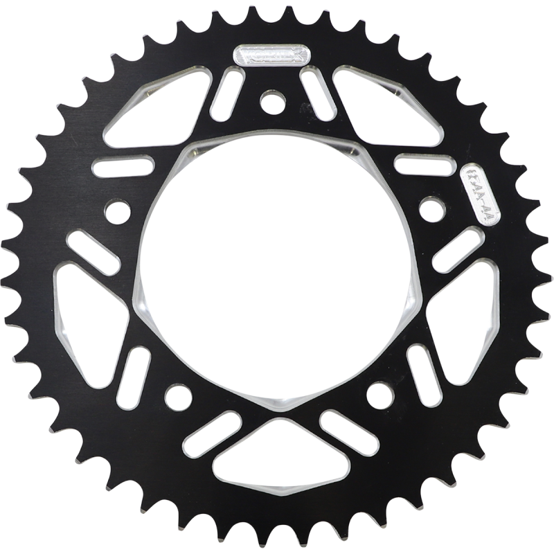 VORTEX ALUMINUM SPROCKET - BLACK - REAR - 44 TOOTH 654AZK-44