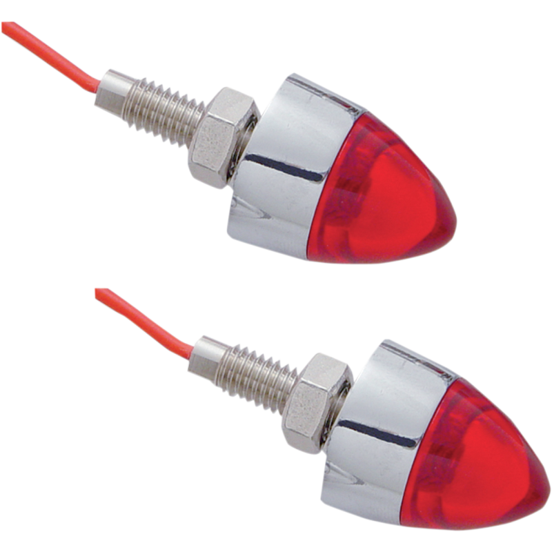 PRO-ONE PERF.MFG. LED BULLET MINI MARKER RED CHROME (PR) 402270