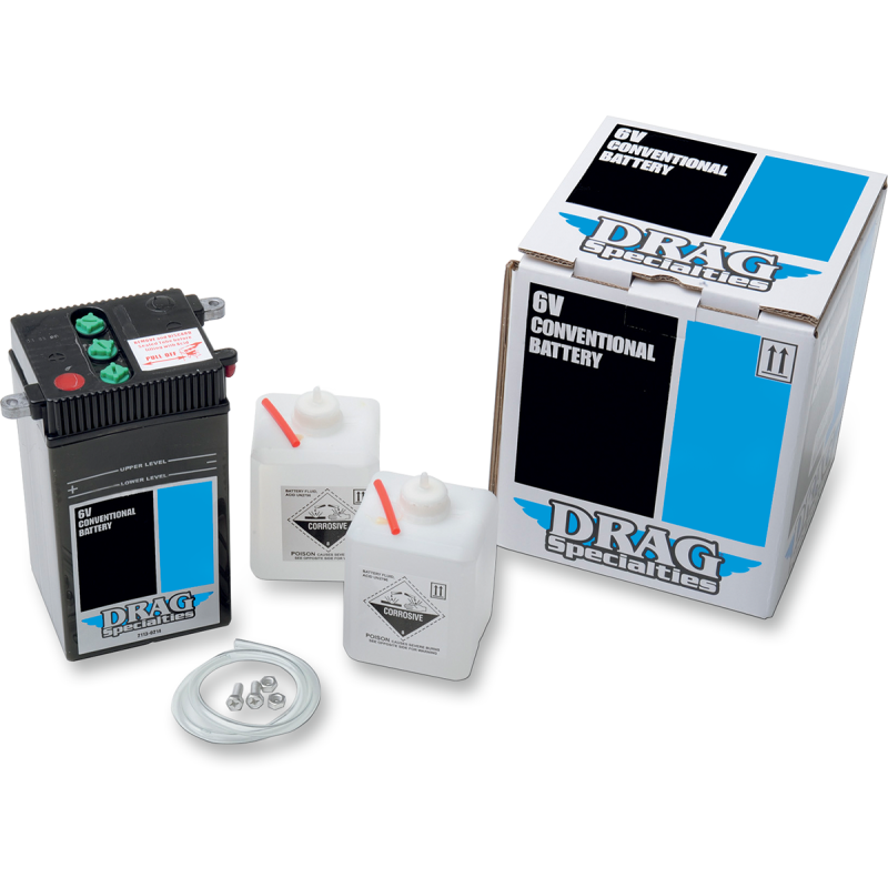 DRAG SPECIALTIES BATTERIES CH-2 6V DRAG W/ ACID PACK CH-2