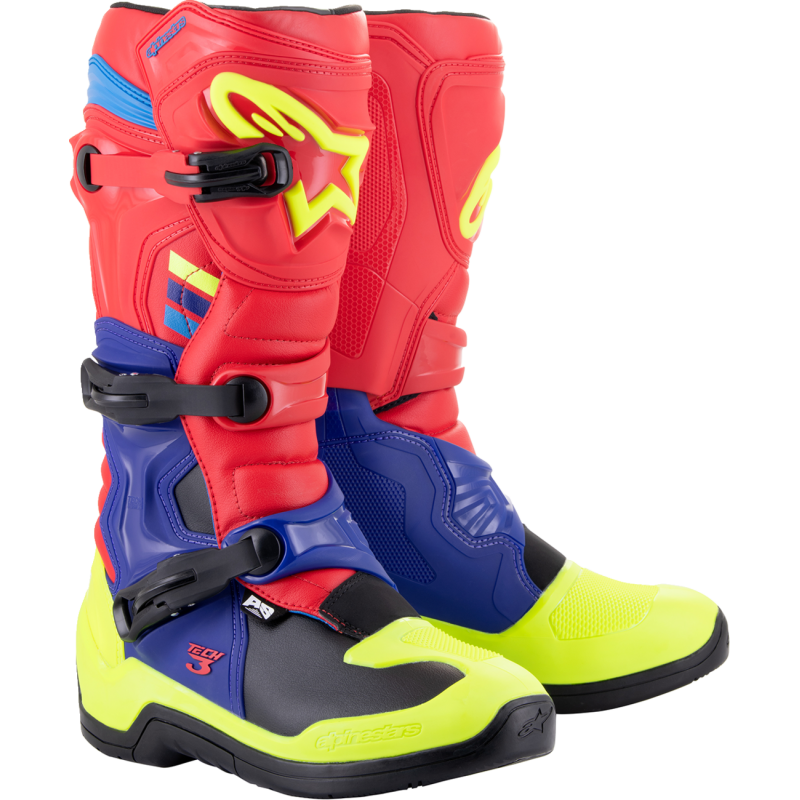 ALPINESTARS BOOT T3 RD/BL/ YL FL 8 2013018-3375-8