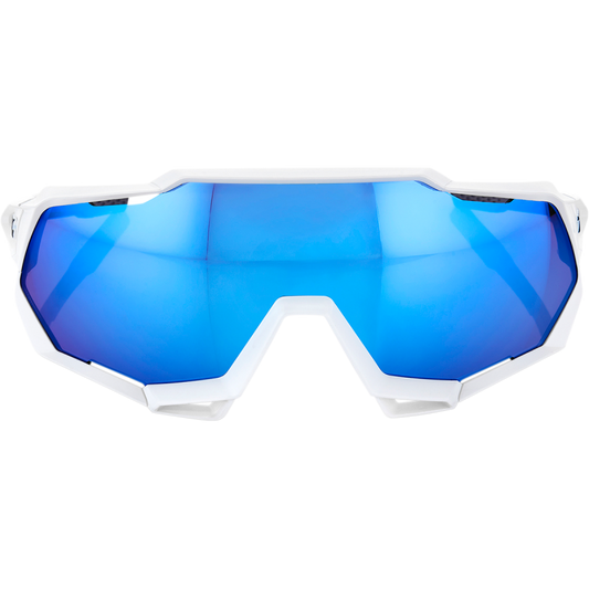 100% SPEEDTRAP MATTE WHITE W/ HIPER ICEBERG BLUE MIRROR LENS 60012-00003