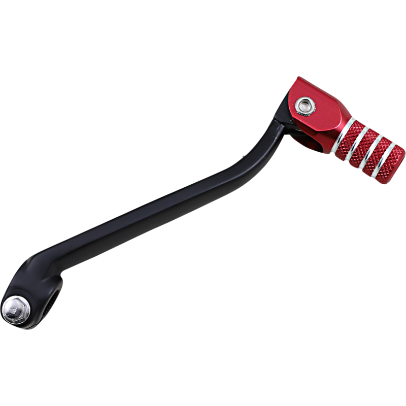 SCAR SHIFT LEVER CR85 96-07 BLACK W/RED TIP TMV 172649BR