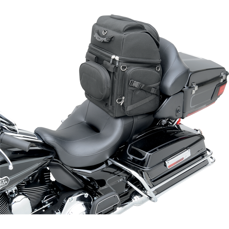 SADDLEMEN BR3400 BACKREST SEAT SISSY BAR BAG 3515-0107
