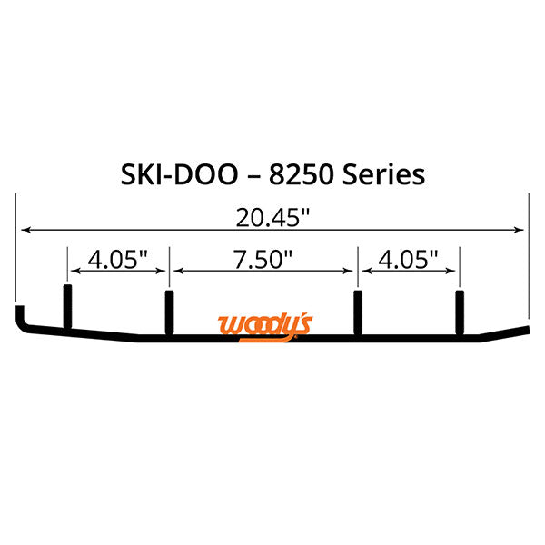 WOODY'S ACE CARBIDE RUNNER 6" SKI-DOO AS6-8250