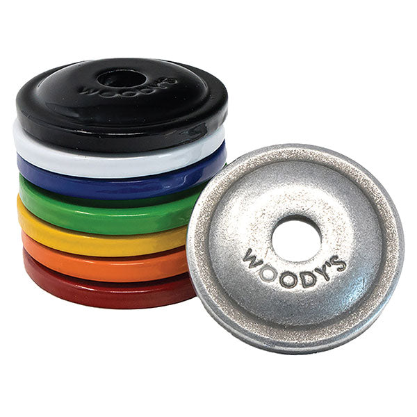 WOODY'S SUPPORT PLATE ROUND DIGGER 5/16" ORANGE 48/PKG AWA-3805