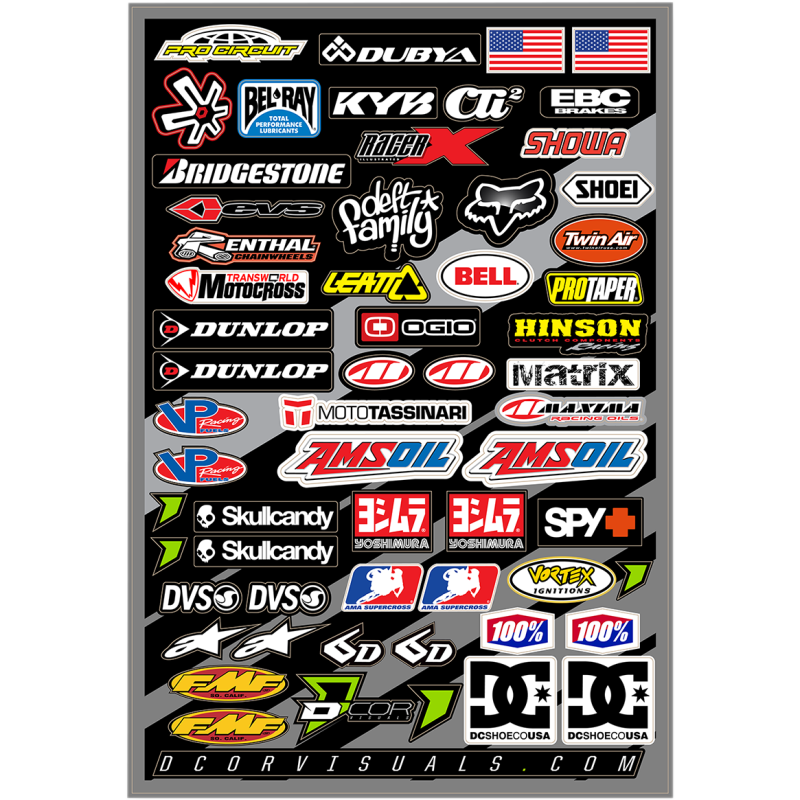 D'COR VISUALS DECAL SHEET MISC LOGO 40-90-105