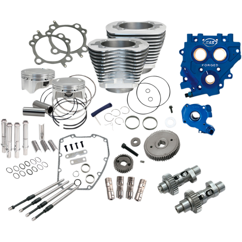 S&S CYCLE POWR PK, 4"BORE, SILVER, 585GE, 07-17 EXC 17 TOURING 330-0667