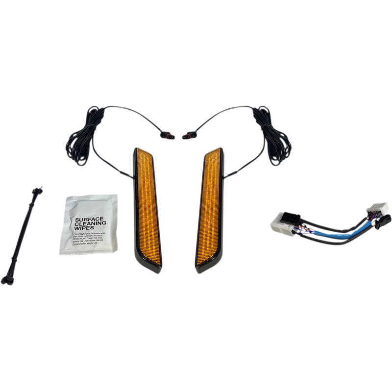 CUSTOM DYNAMICS LIGHT LED FORK AMB BLK CD-FORK-HD-AB