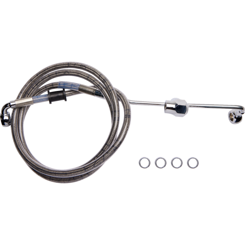 DRAG SPECIALTIES BRAKE LINE RR NON ABS SS 6141900