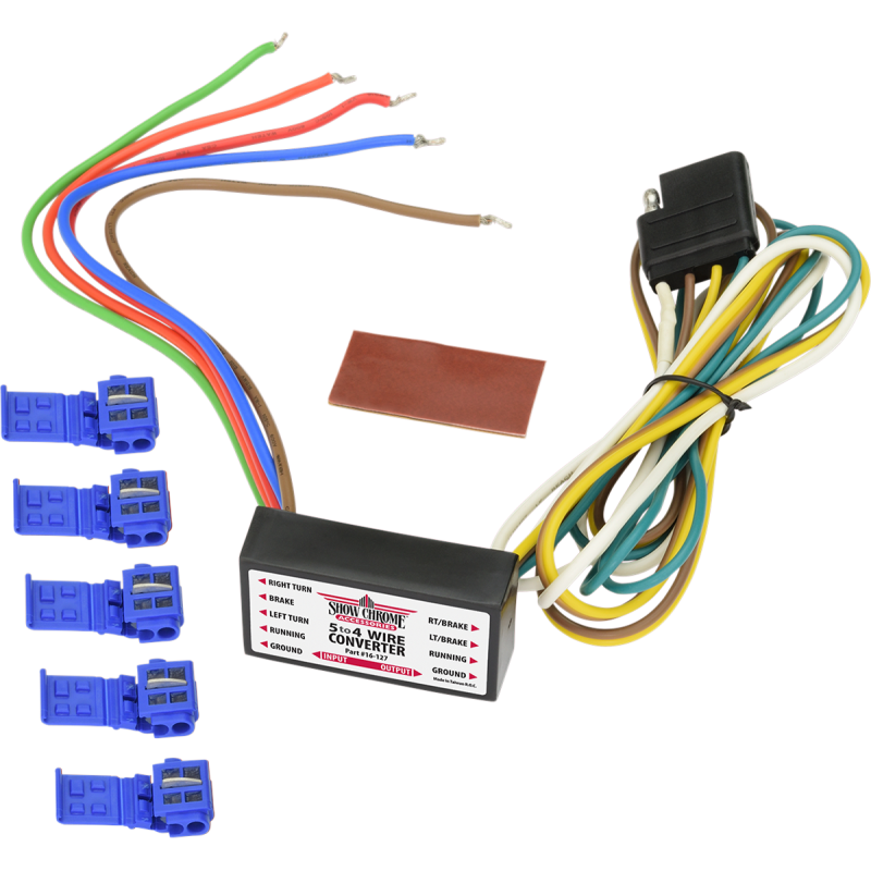 SHOW CHROME 5-TO-4 TRAILER WIRE CONVERTER 16-127