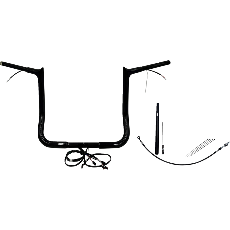 FAT BAGGERS INC HANDLEBAR KIT - POINTED TOP - 14" - BLACK 912014-B
