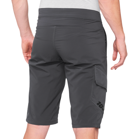 100% RIDECAMP SHORTS CHARCOAL 30 40029-00008