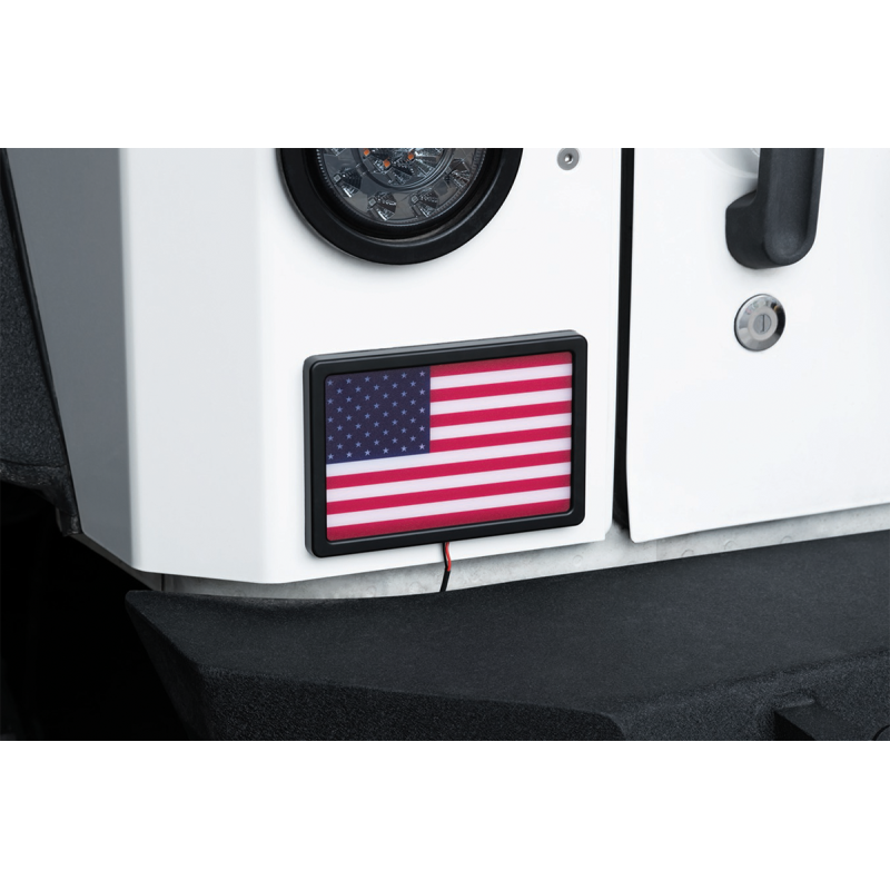 KURYAKYN FREEDOM FLAG L.E.D. L.E.D. LIGHT KIT, 4" X 6", BLACK PN 2892 KUR2892