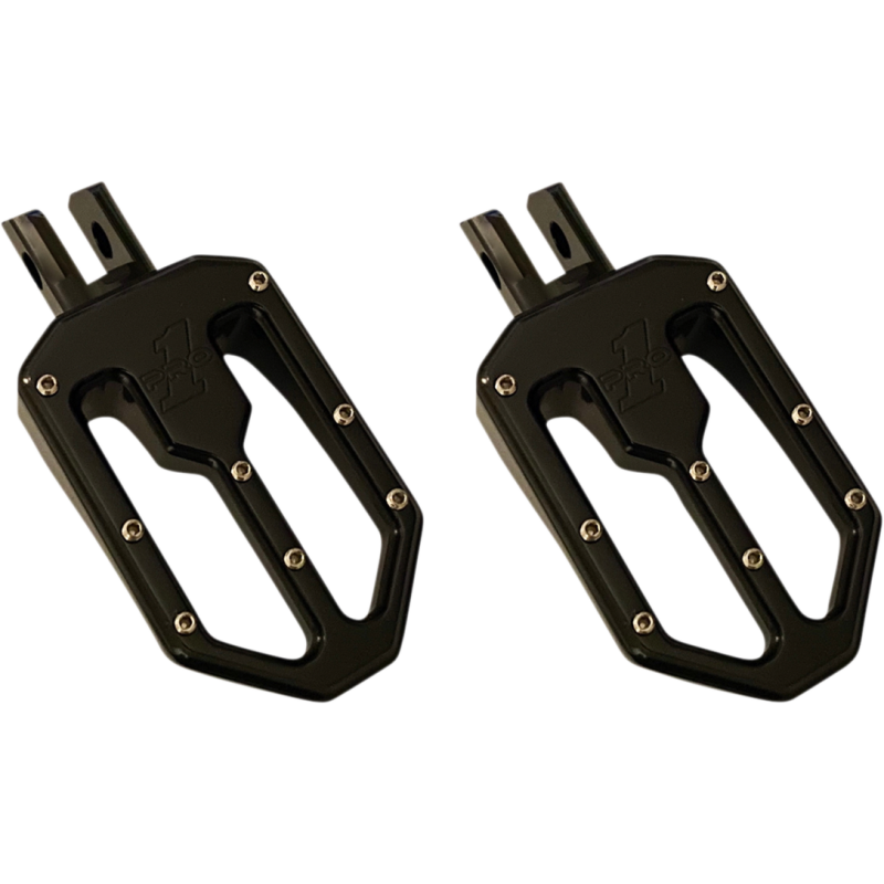 PRO-ONE PERF.MFG. MOTO V2, BILLET FOOT PEGS, BLK ANO, M8 SOFTAIL 500752B