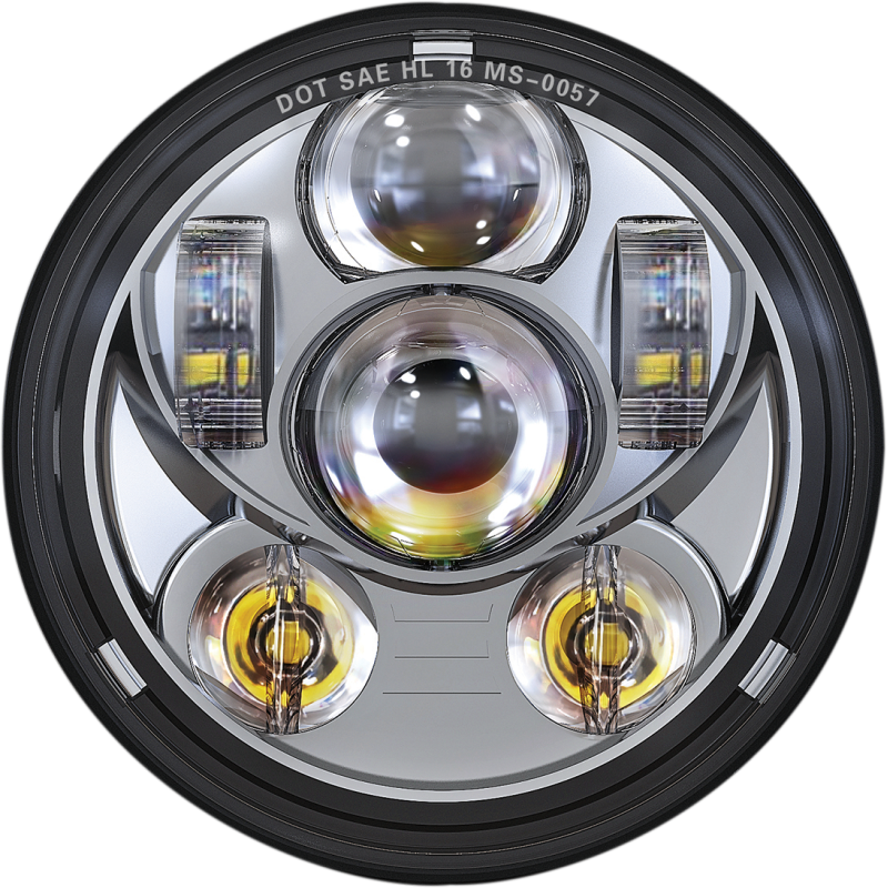 SPEED DEMON 45W - 5.75" MOTORCYCLE HEADLIGHT - CHROME - DOT 10-20207