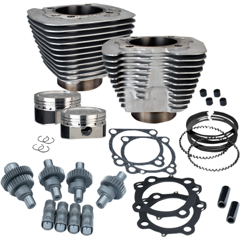 S&S CYCLE HOOLIGAN KIT,1200CC TO 1250CC,BLACK,00-'19 XL 883 910-0701