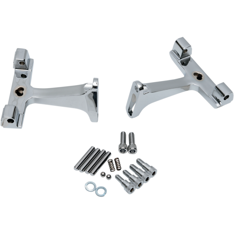 DRAG SPECIALTIES 93-19 FLHT STD PASS FL/BOARD MOUNTS CHR 1621-0392