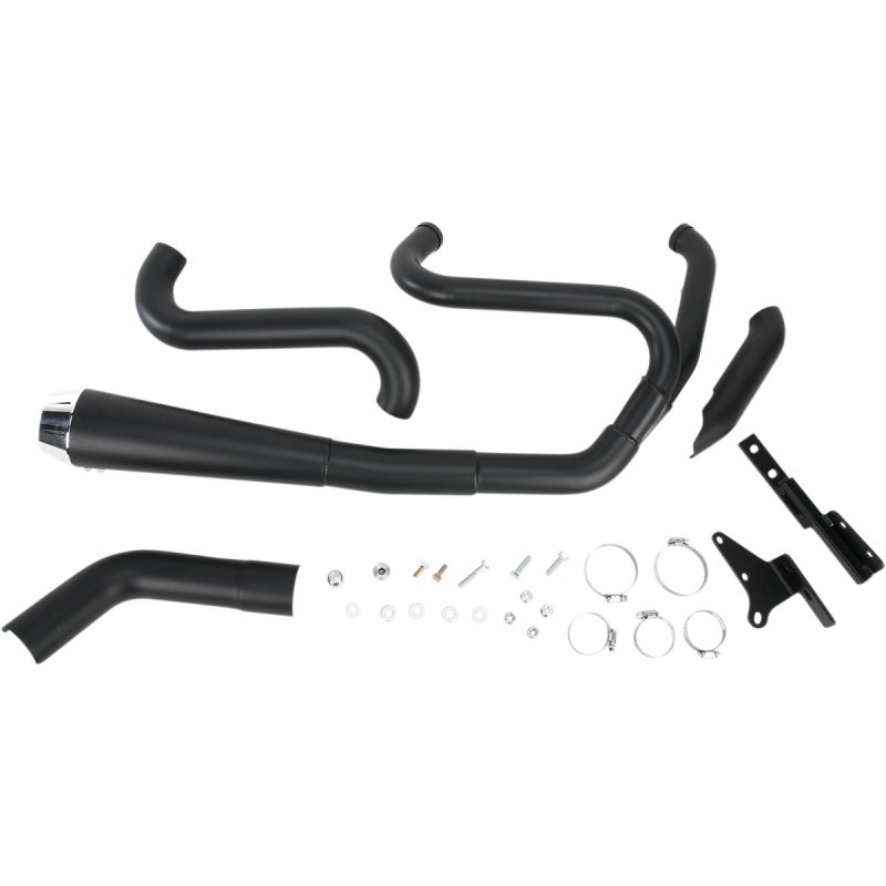 BASSANI XHAUST 91-17 DYNA ROAD RAGE 2:1 FS W/HS BLACK 1D5250B