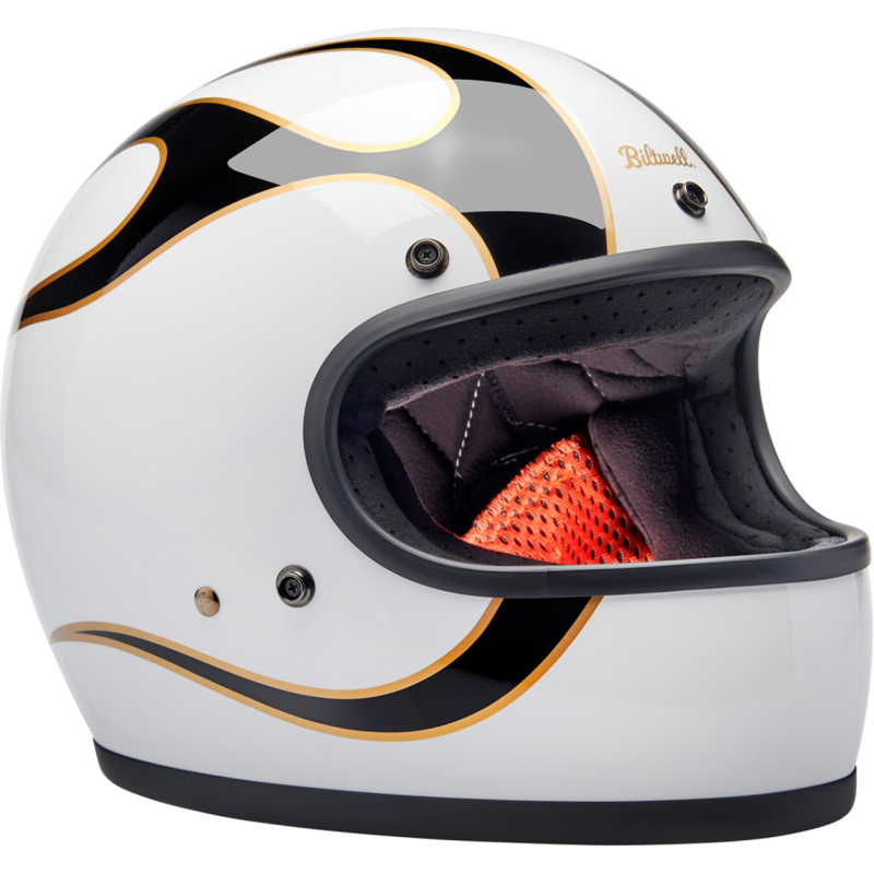 BILTWELL GRINGO WHITE/BLACK FLAME SM 1002-561-502
