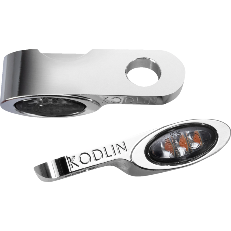 KODLIN ELYPSE FRONT LED 2-1 TURN SIGNALS UNIVERSAL CHROME K68511