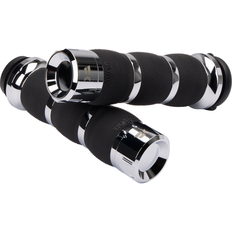 KHROME WERKS ETC GRIPS KLASSIC, AIR CUSHION, CHR, PKG 500195