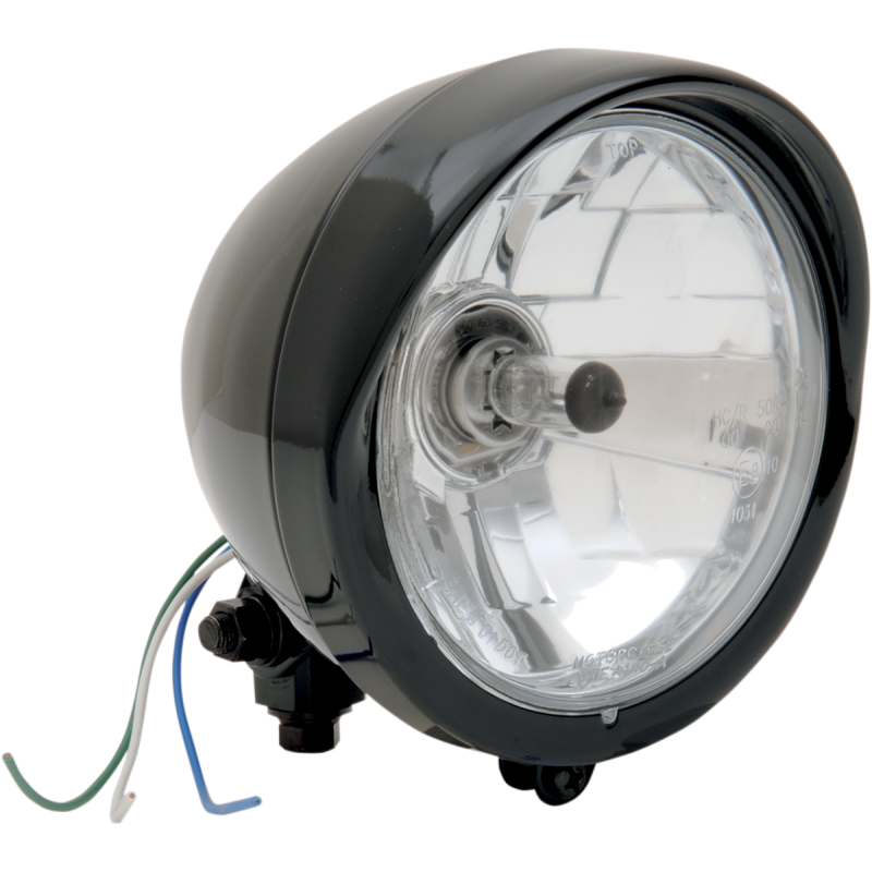 DRAG SPECIALTIES 5-3/4" GL/BLK DIAMOND HEADLIGHT ASSEMB 2001-0551