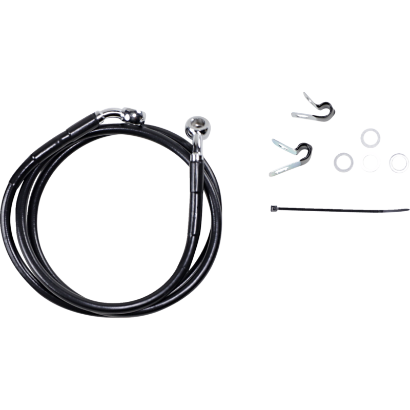 DRAG SPECIALTIES 04-10883C/1200C +6 BLK FRT BRK LINE KIT 660310-6BLK