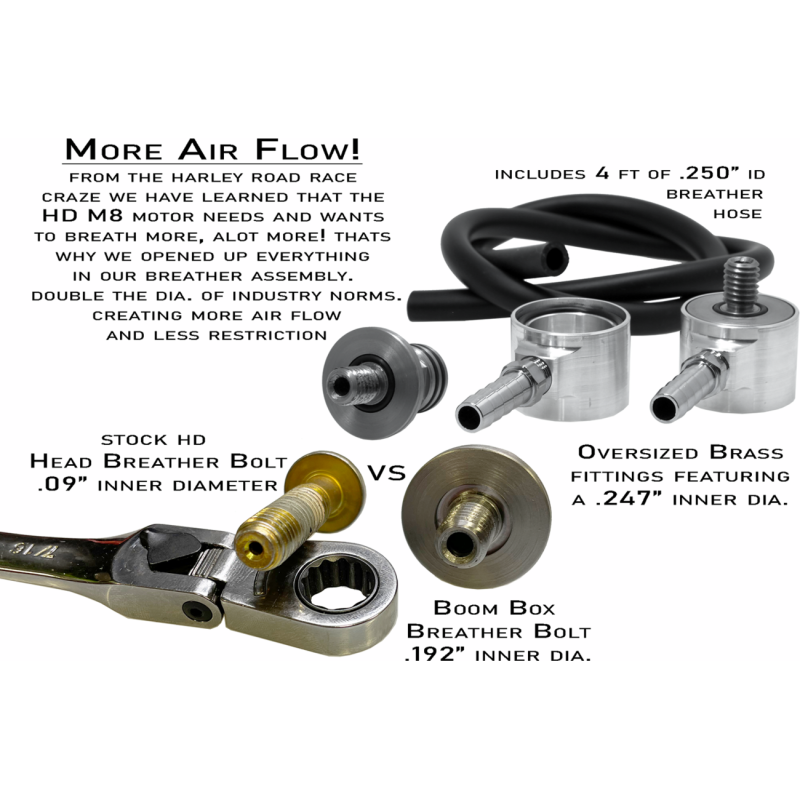 ALLOY ART AIR CLEANER - BOOM BOX - 1.8" - CLEAR - M8 1.8M8P
