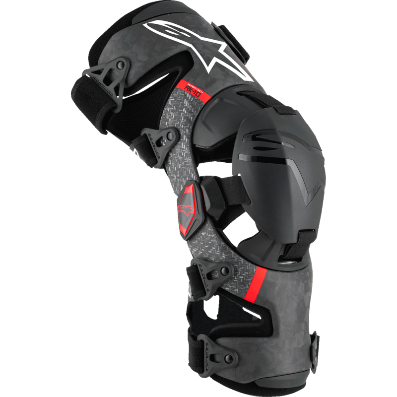 ALPINESTARS S-TECH RK-10 PLSMA KNEE BRACES BLK/RD L 6501425-13-L