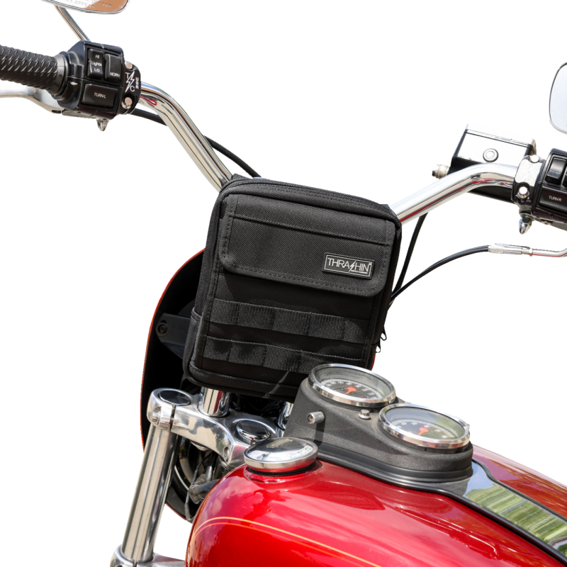 THRASHIN SUPPLY CO. BAG HANDLEBAR SLIM BLACK THB-0020