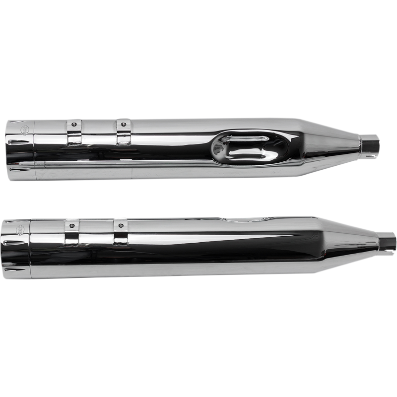 S&S CYCLE 95-16 FLHT MUFFLERS 4.5" CHR/TRACR 550-0624