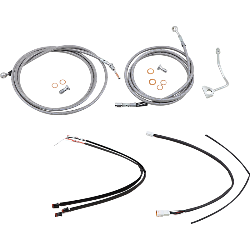 BURLY BRAND HANDLEBAR CABLE/BRAKE LINE KIT - COMPLETE - 16" APE HANGER H B30-1168