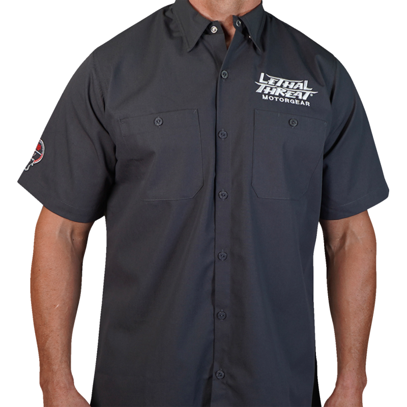 LETHAL THREAT SHRT FAB MNSTR WRK GY MD FE50220M