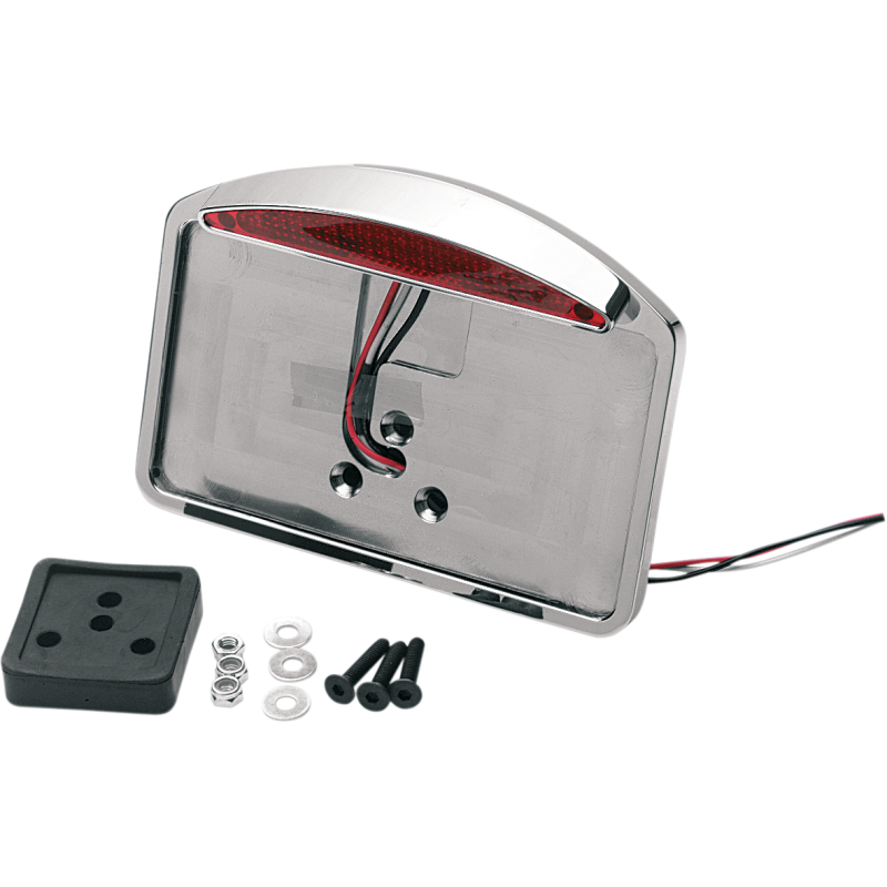 DRAG SPECIALTIES LIC PLATE ASSEM W/ LED LIGHT 4X7 PLT 0906-6040