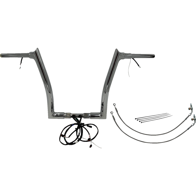 FAT BAGGERS INC HANDLEBAR KIT - POINTED TOP - 14" - CHROME 801314