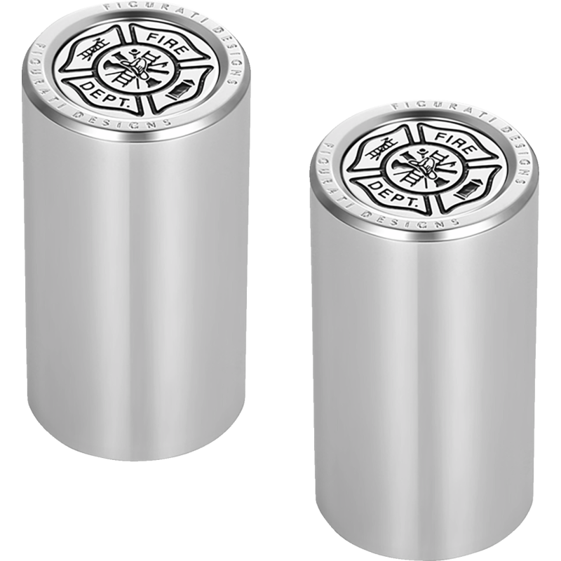 FIGURATI DESIGNS ND MAG DOCKING COVERS SILVER WITH MALTESE CROSS 25.2X46.5MM FD74-DC-25.2/46.5-SS