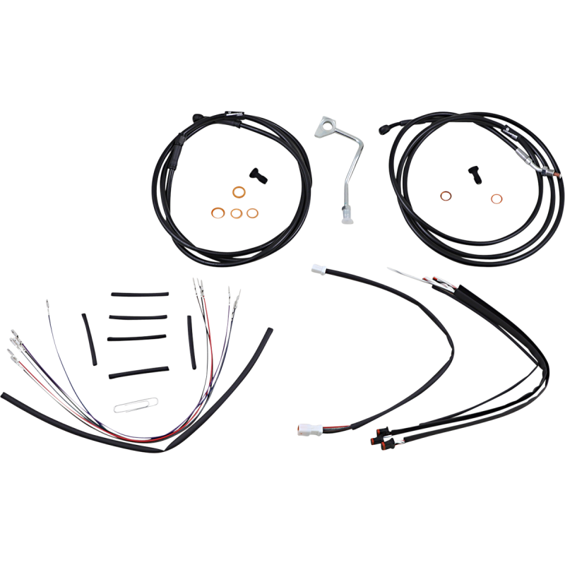 BURLY BRAND CONTROL KIT - 16" APE HANGER HANDLEBARS - ABS B30-1180