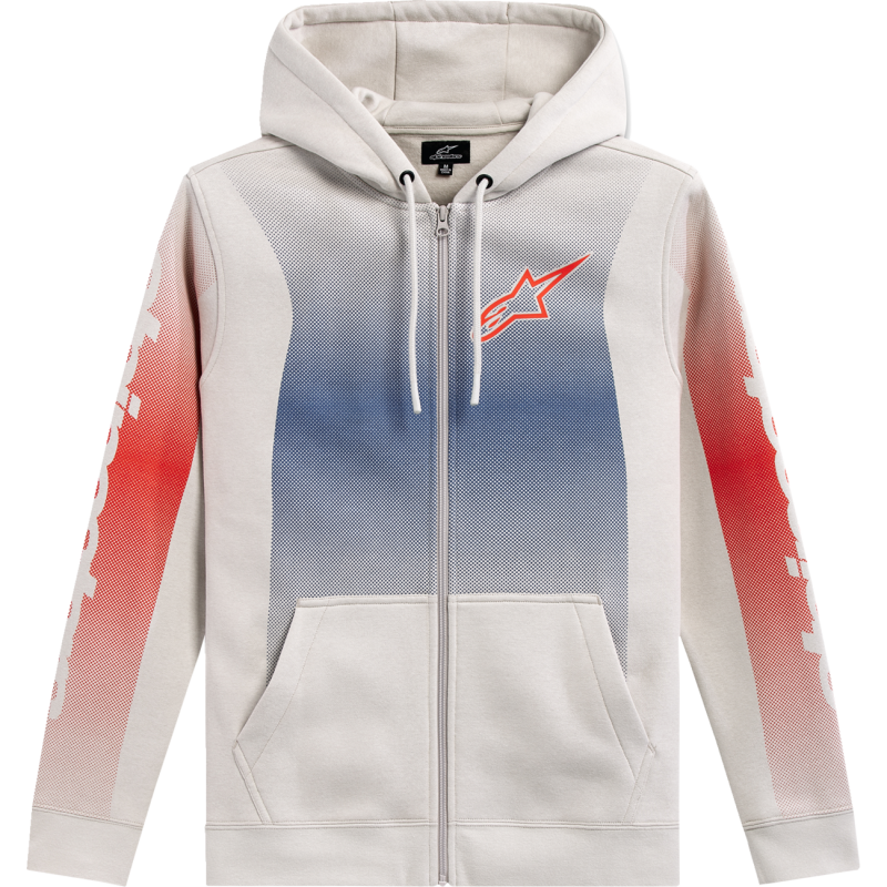 ALPINESTARS (CASUALS) HOODIE ARISING WHT/BLUE/RD L 1244531202751L