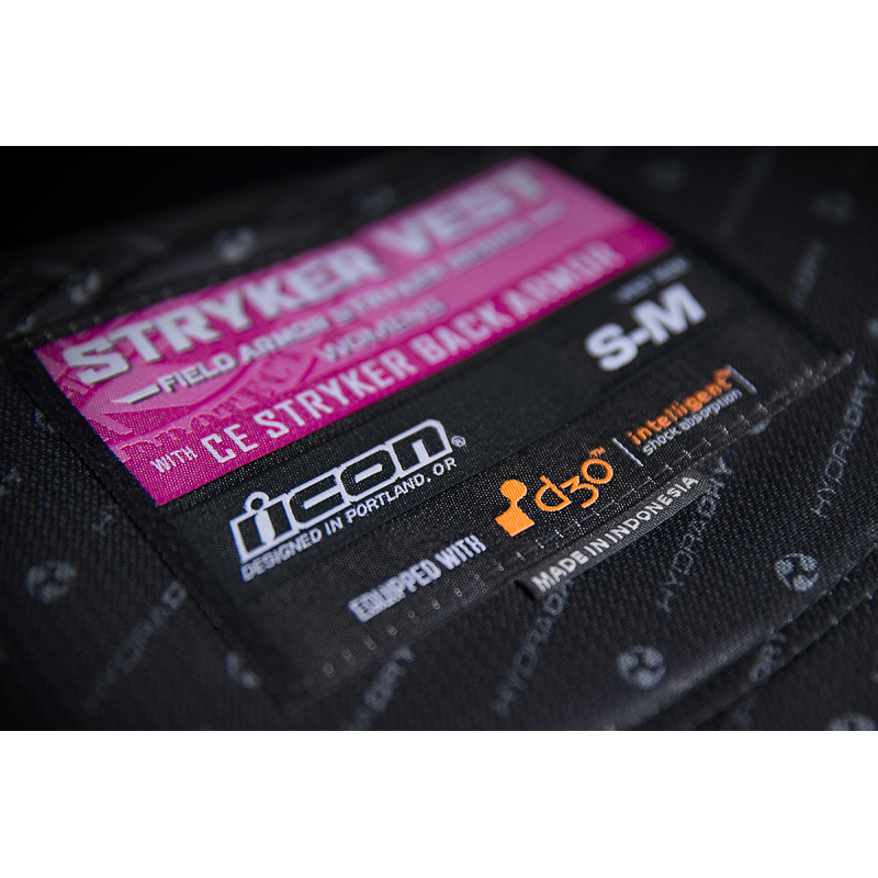 ICON STRYKER WM VEST BLK S/M 2701-0513