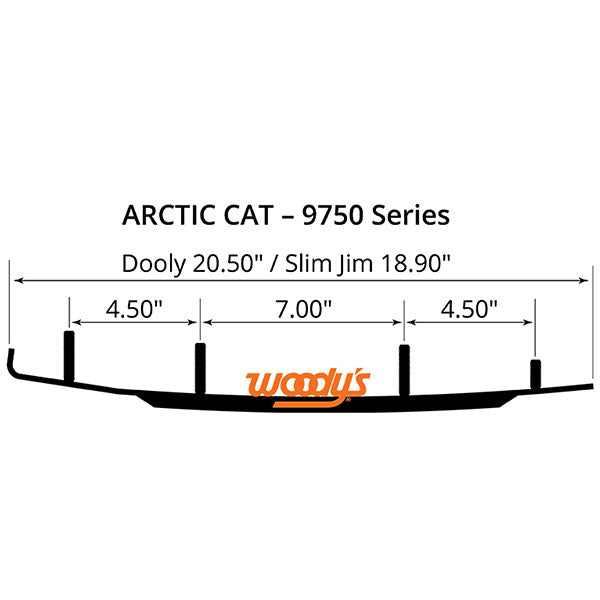 WOODY'S DOOLY CARBIDE RUNNER 8" ARCTIC CAT DA8-9750