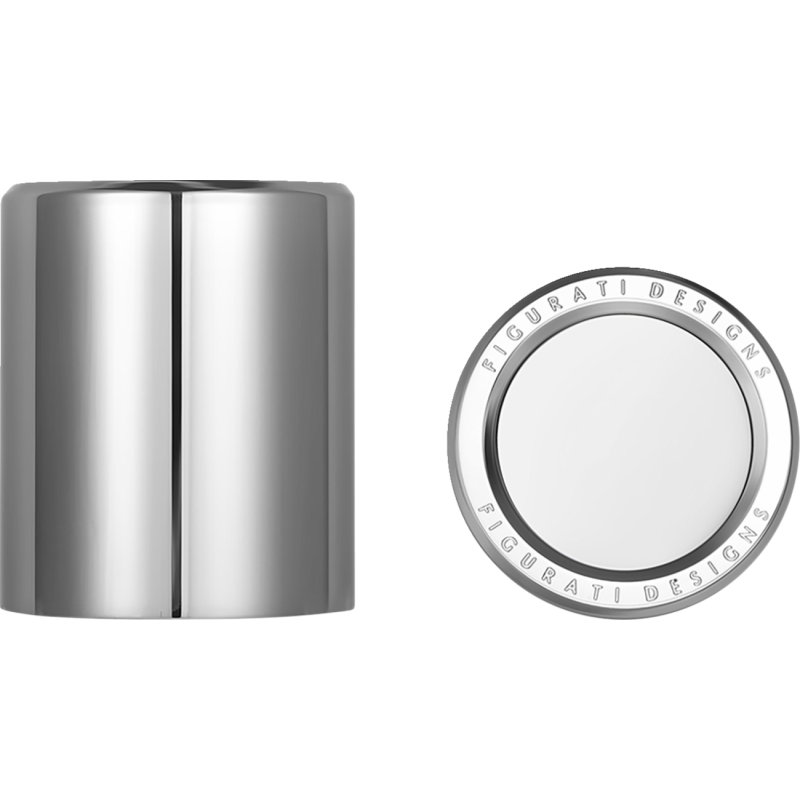 FIGURATI DESIGNS ND MAG DOCKING COVERS PLAIN SILVER-27.2X32MM FD60-DC-27.2/32-SS